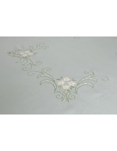 180x275 Mantel de lino Bordado A Mano...