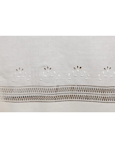 180x280 Mantel de lino Bordado A Mano...