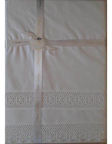 Branco / Branco - Jogo de lençóis C/...