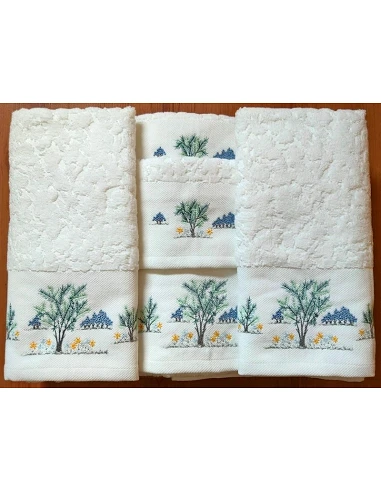 6 toallas de baño bordadas 100%...