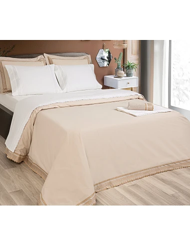 BLANCO / BLANCO - JUEGO DE SÁBANAS C/...