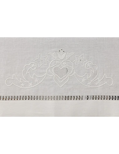 180x350 Mantel de lino Bordado A Mano...