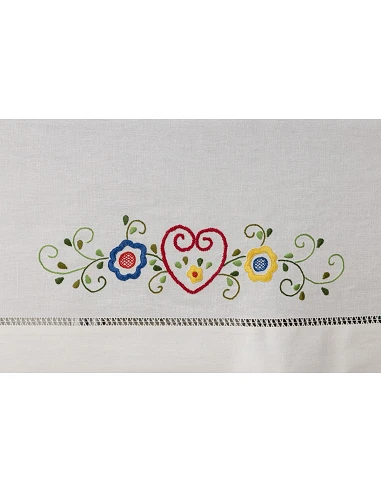 175x275 Mantel de lino Bordado A Mano...