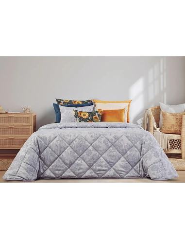 COLCHA EDREDÓN BARBARA  - COLOR GRIS