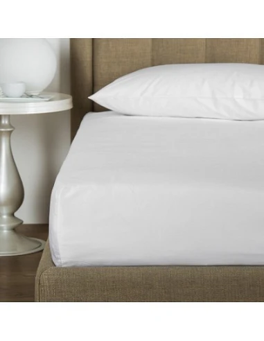lençol de baixo ajustável 140x200 + 30 cm - Lençol capa cama 140 - Lençol branco algodão percal