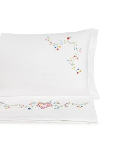 Jogo de lençóis bordados da...