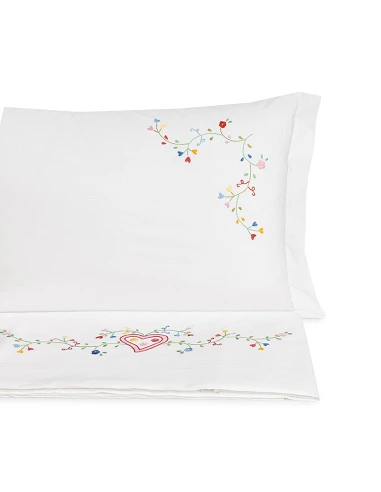 Juego de sábanas bordadas a mano -...