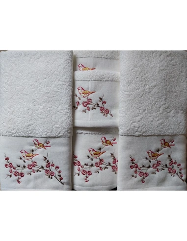 6 toallas de baño bordadas 100%...