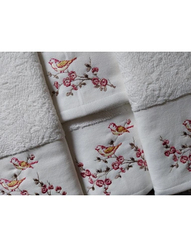 6 toallas de baño bordadas 100%...