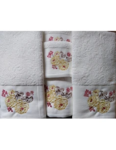 6 toallas de baño bordadas...