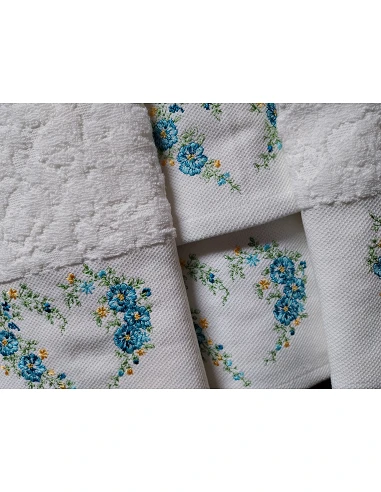 6 toallas de baño bordadas 100%...