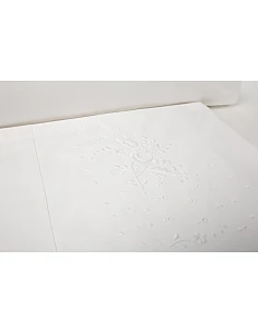 Jogo de lençóis bordados da lixa - 100% algodão percal 200 fios 2