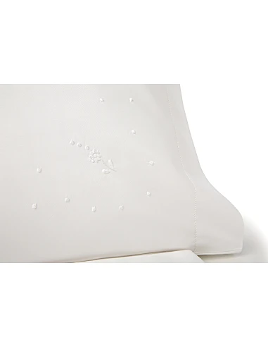 Jogo de lençóis bordados da lixa - 100% algodão percal 200 fios