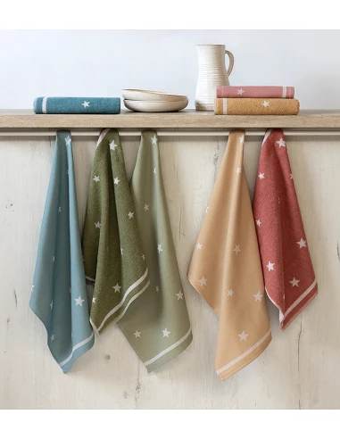 4 Paños de cocina tela 70x50 cm -...