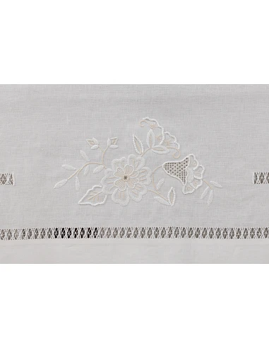 180x360 Mantel de lino Bordado A Mano