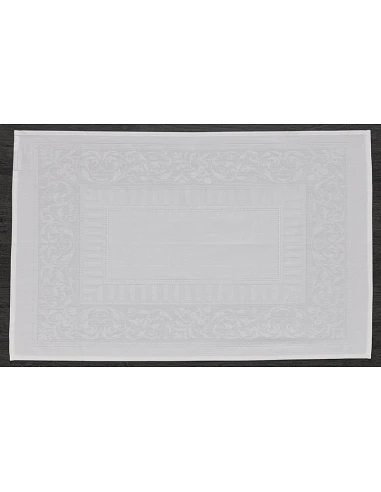 12 Paños 70x50 cm Damasco blanco -...