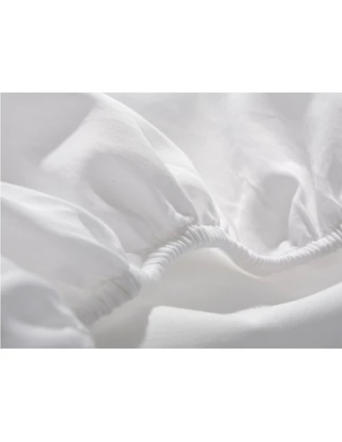 lençol de baixo ajustável 160x200 + 30 cm - Lençol capa cama 160 - Lençol branco algodão percal