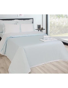 Roupa de cama Bordada -  Jogo de lençóis percal branco 200 fios 2