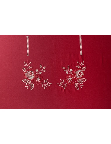 180x295 Mantel de lino Bordado A Mano...