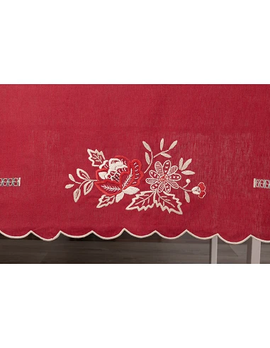 180x295 Mantel de lino Bordado A Mano...