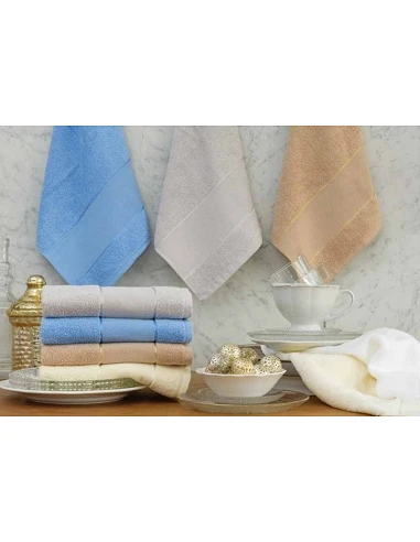 4 Paños de cocina rizo para bordar punto de cruz 50x50 cm 420 gr./m2 - BomDia