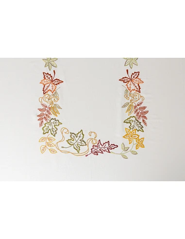 Mantel de lino bordado a mano 180x350...