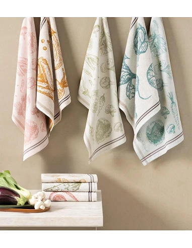 4 Panos de cozinha tela 70x50 cm -...