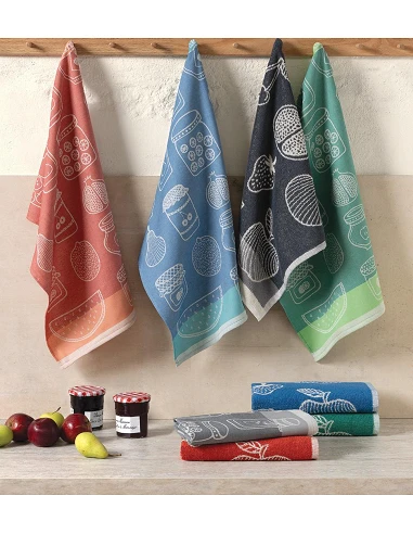 4 Paños de cocina rizo 50x50 cm -...