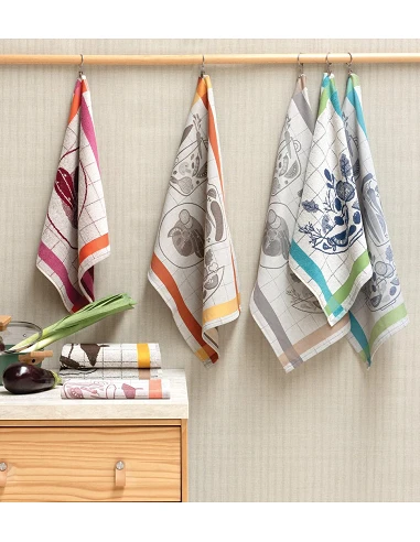 4 Panos de cozinha tela 70x50 cm -...