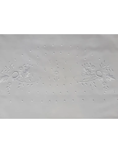 Jogo de lençóis bordados da lixa - 100% algodão percal 200 fios