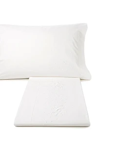 Jogo de lençóis bordados da lixa - 100% algodão percal 200 fios