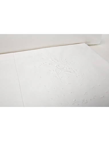 Jogo de lençóis bordados da lixa - 100% algodão percal 200 fios