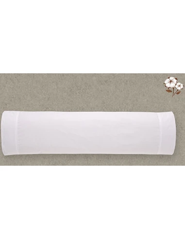 FUNDAS DE ALMOHADA - GRAZALEMA CON VIVOS EN BLANCO PERCAL 200 HILOS