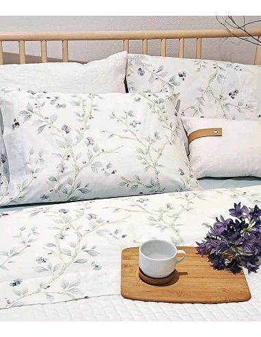 BEGE C/ ROSA Cama 150/160 cm -...