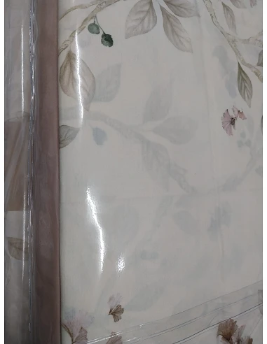 BEGE C/ ROSA Cama 150/160 cm - Jogo...