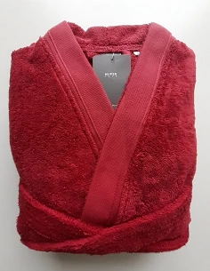 Robe kimono 100% algodão penteado cor Bordeaux 2