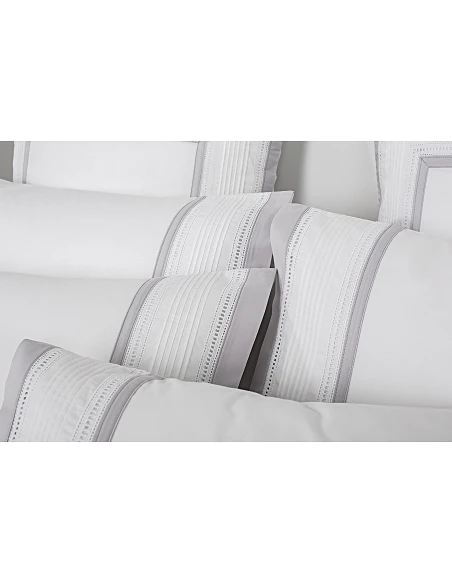 Juego de sábanas bordadas 100% algodón peinado percal blanco 200 hilos