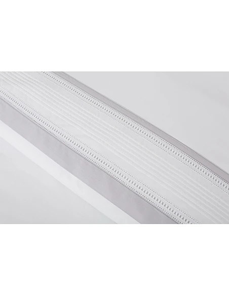 Juego de sábanas bordadas 100% algodón peinado percal blanco 200 hilos