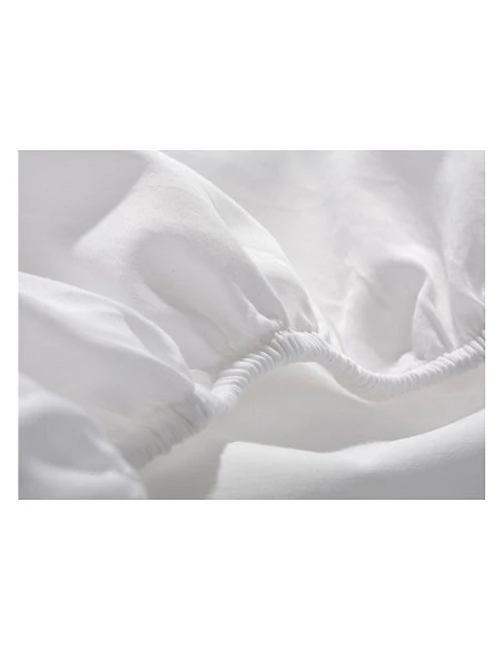 lençol de baixo ajustável 160x200 + 30 cm - Lençol capa cama 160 - Lençol branco algodão percal