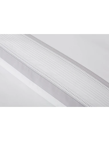 Juego de sábanas bordadas 100% algodón peinado percal blanco 200 hilos