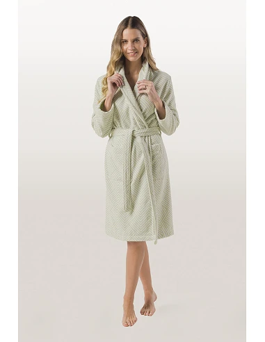 Albornoz baño C/ solapa 100% algodón...