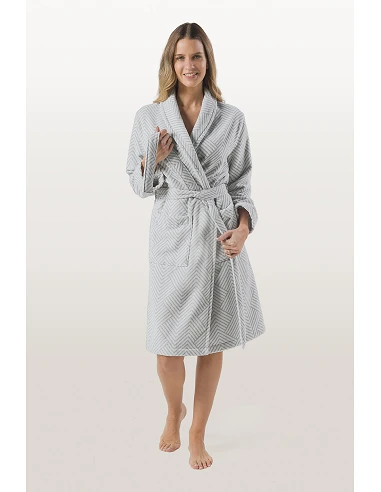Albornoz baño C/ solapa 100% algodón...