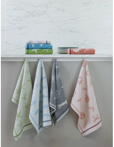 4 Paños de cocina rizo 50x50 cm -...