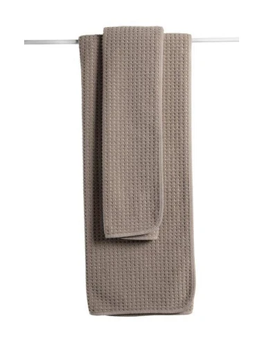 Juego de 3 toallas taupe 100% algodón...