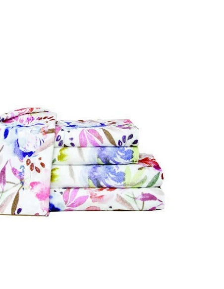 JUEGO DE SÁBANAS WATERCOLOR ALGODÓN PEINADO PERCAL 200 HILOS - LASA HOME