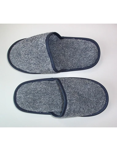 Zapatillas de baño en micro algodón extra suave color azul - Portugal Natura