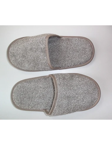 Zapatillas de baño en micro algodón extra suave color marrón - Portugal Natura