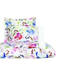 Jogo saco de edredão 100% algodão percal 200 fios - Watercolor LASA HOME 2