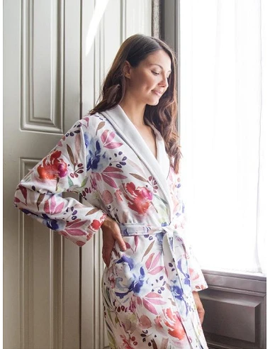 Jogo saco de edredão 100% algodão percal 200 fios - Watercolor LASA HOME