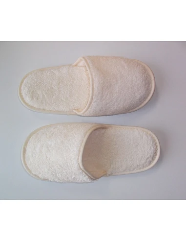 Zapatillas de baño para mujer en micro algodón extra suave color perla - Portugal Natura